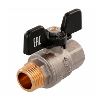 Кран шаровой Stout полнопроходной 1/2" г/ш, ручка бабочка