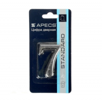 Цифра дверная Apecs CR №7 металлическая, хром
