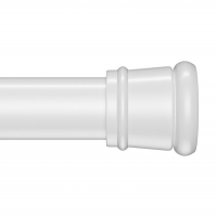 Карниз для ванной телескопический 110-200 см алюминиевый, белый