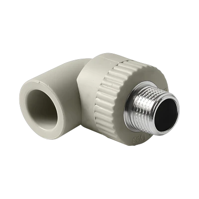 Угольник Ø20 х 3/4" наружная резьба Tebo серый
