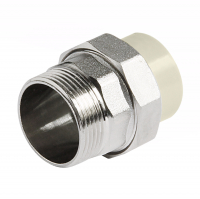 Американка Ø40 х 1 1/4" наружная резьба Tebo серая