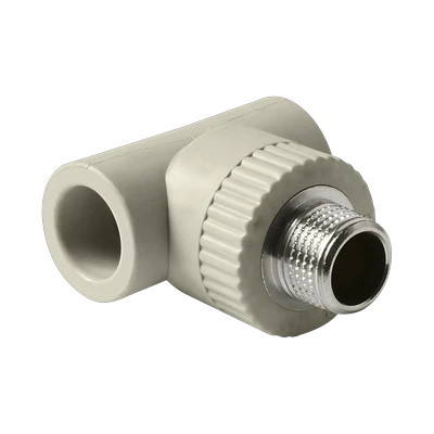 Тройник Ø25 х 1/2" наружная резьба Tebo серый