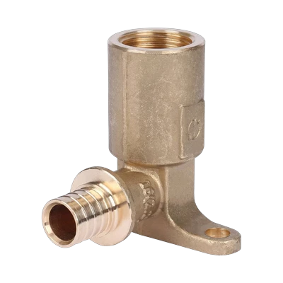 Угольник аксиальный Stout настенный 16x1/2" с креплением, длинный нарезной патрубок