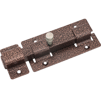 Задвижка дверная ЗД-06, прямоугольный ригель, полимер медь