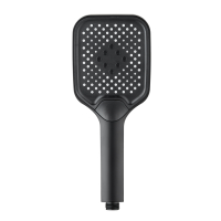Лейка для душа Vieir VR1051C  3 режима,черная