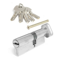 Цилиндровый механизм (личинка) 80мм Apecs SM-80(35С/45)Z-С-Ni ключ/вертушка,никель