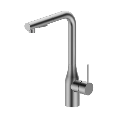 Смеситель для кухни Vieir V15053G с выдвижным изливом, графит