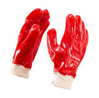 Перчатки Политех трикотажные с ПВХ покрытием, красные (7004201)