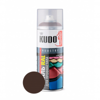 Эмаль аэрозольная KUDO KU-08017R алкидная для металлочерепицы, RAL-8017 шоколадно-коричневая 520 мл