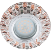 Спот Fametto DLS-L121 хром/прозрачный/бронза, с подсветкой