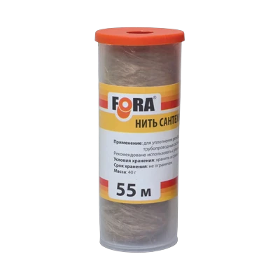 Нить сантехническая льняная FORA 55 м