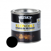 <b>Краска</b> по металлу Husky Klondike матовая RAL 9005, серая 0,25 л