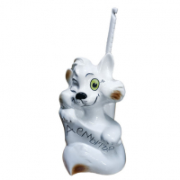 Ерш для унитаза напольный, керамический Кот хулиган