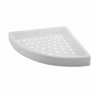 Полка для ванной комнаты Potato Р331-1 угловая пластиковая, белая