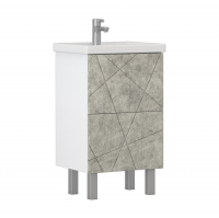 Тумба Vigo Geometry 500-0-2 + умывальник Фостер 50, бетон