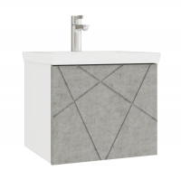 Тумба Vigo Geometry 500-0-1 + умывальник Como 50 навесная, бетон