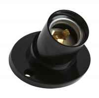 Патрон настенный Feron LH84 наклонный Е27 карболит/латунь, черный