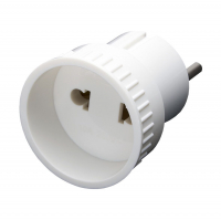 Переходник сетевой Stekker 10A 250В б/з, белый (ADP10-05-20)