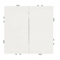 Выключатель Stekker Эмили 2-клавишный скрытой установки без рамки, белый фарфор (RSW10-5104-01)