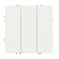 Выключатель Stekker Эмили 3-клавишный скрытой установки без рамки, белый фарфор (RSW10-5108-01)