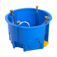 Подрозетник Stekker для полых стен с лапками, синий (EBX20-02-2)