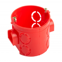 Подрозетник Stekker для сплошных стен с кабель-каналом, красный (EBX20-01-1)