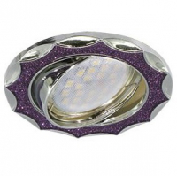 Спот Ecola DL36 Звезда фиолетовый блеск/хром