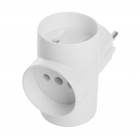 Разветвитель сетевой Stekker 3-местный б/з, белый (ADP10-15-20)