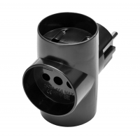 Разветвитель сетевой Stekker 3-местный б/з, черный (ADP10-15-20)