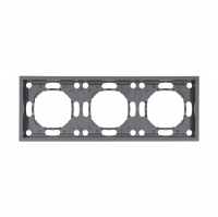 Рамка Stekker Эмили 3-местная, платиново-серый (PFR00-5003-10)