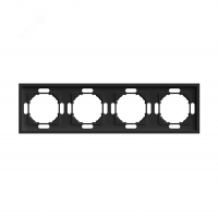 Рамка Stekker Эмили 4-местная, черный уголь (PFR00-5004-05)