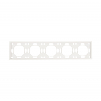 Рамка Stekker Эмили 5-местная, белый фарфор (PFR00-5005-01)