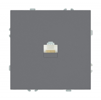 Розетка Stekker Эмили RJ-45 скрытой установки без рамки, платиново-серый (RST00-5117-10)