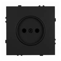 Розетка Stekker Эмили 1-местная б/з скрытой установки без рамки, черный уголь (RST16-5109-05)