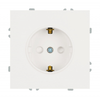 Розетка Stekker Эмили 1-местная с/з скрытой установки без рамки, белый фарфор (RST16-5110-01)