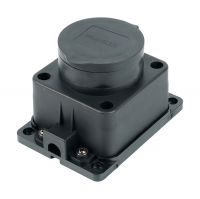 Розетка Stekker настенная 1-местная 16А 230В, черная (RST16-31-44)