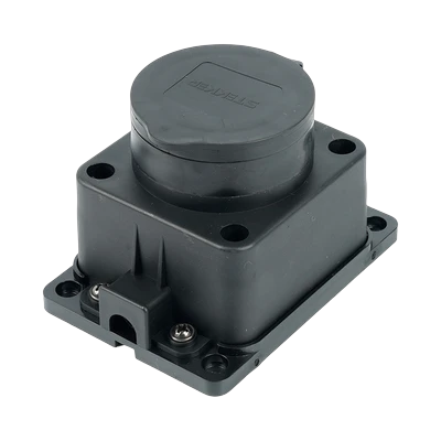 Розетка Stekker настенная 1-местная 16А 230В, черная (RST16-31-44)