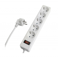 Сетевой фильтр Stekker Optima 5 гнезд 3 м с заземлением, белый (HM20-51-03)