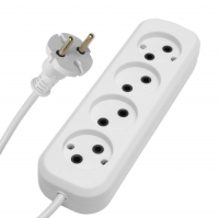 Удлинитель Stekker Home 4 гнезда 3 м без заземления, белый (HM01-40-03)