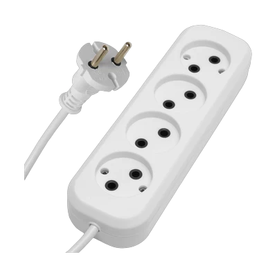Удлинитель Stekker Home 4 гнезда 3 м без заземления, белый (HM01-40-03)