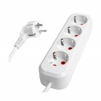 Удлинитель Stekker Home 4 гнезда 3 м с заземлением, белый (HM06-40-03)