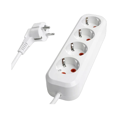 Удлинитель Stekker Home 4 гнезда 5 м с заземлением, белый (HM06-40-05)