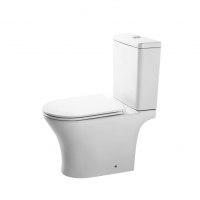 Унитаз-компакт BelBagno Acqua белый, безободковый со смывом торнадо