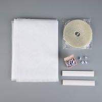 Сетка москитная с крепежом и ПВХ профилями для проемов 1,5х2,1м белая