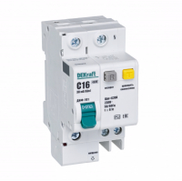 Автоматический выключатель дифференциального тока Dekraft 1П+Н 4,5кА 16А 30мА